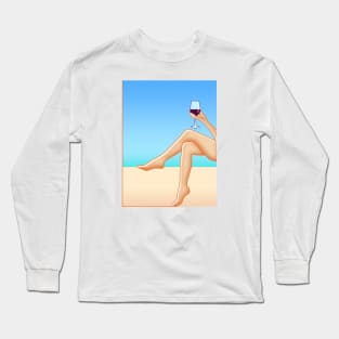 Wine Legs Are Beautiful Long Sleeve T-Shirt